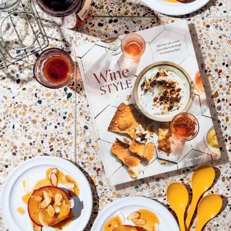 A cozy wine and cheese gathering featuring artisan cheese, crisp crackers, and rosé, inspired by Wine Style and perfect for effortless entertaining.